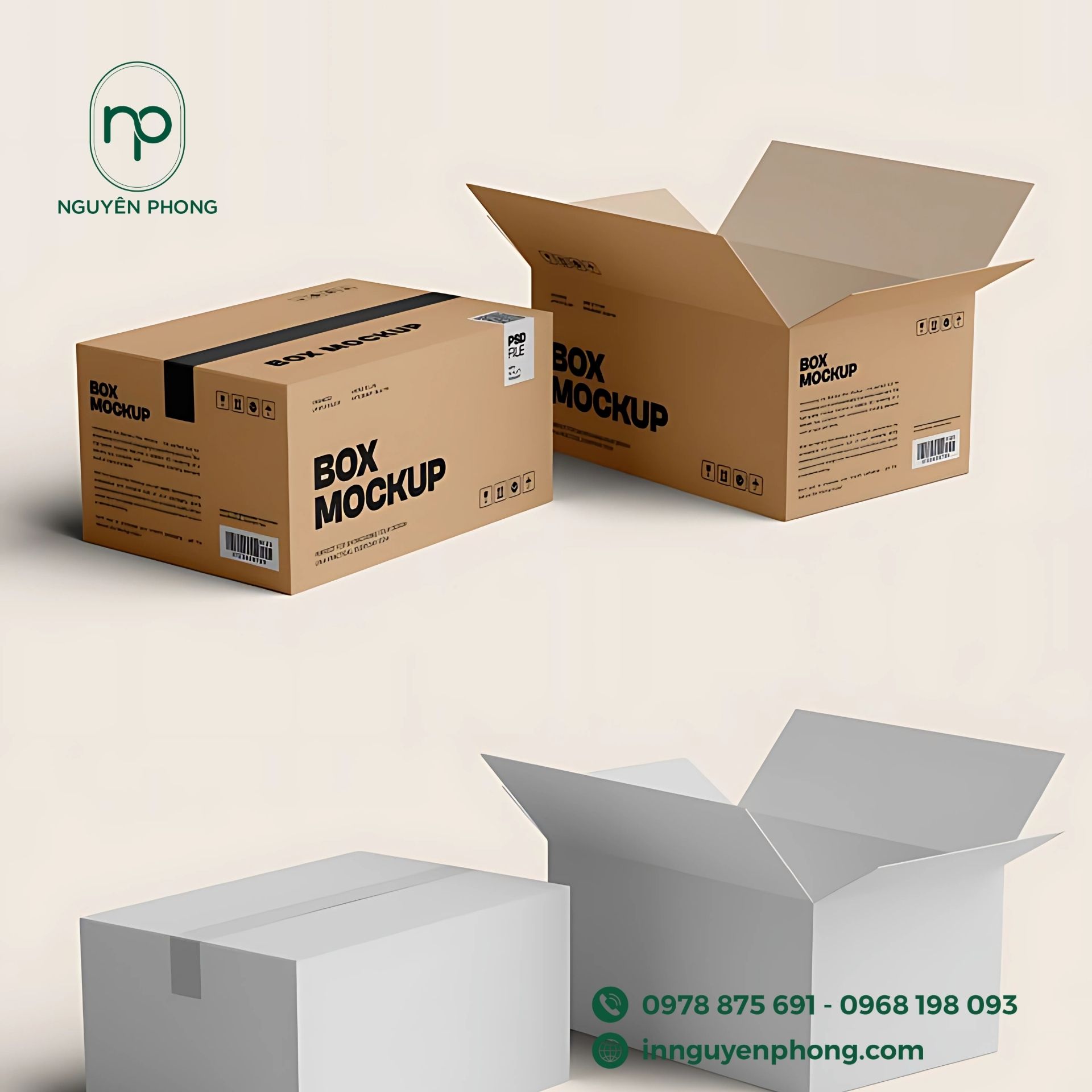 Mẫu logo âm bản và dương bản 